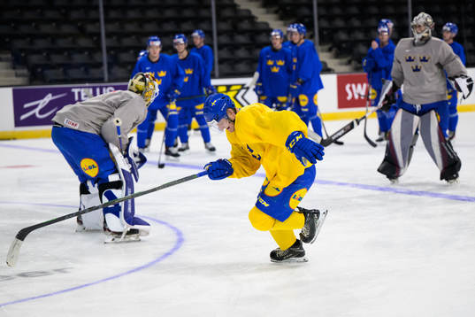 Oskar Magnusson of the Swedish under-20 national ice hockey