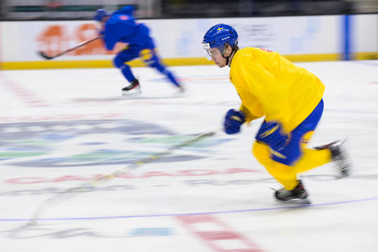 Joel Nyström of the Swedish under-20 national ice hockey