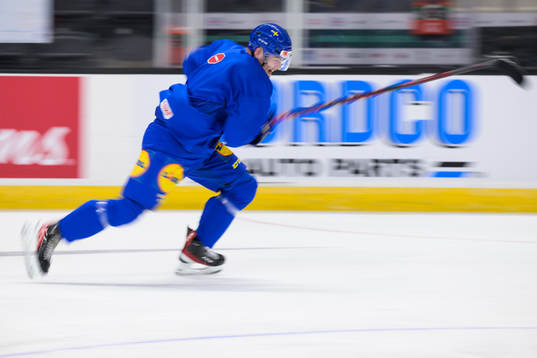 Anton Olsson of the Swedish under-20 national ice hockey