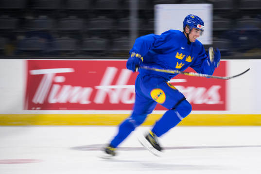 Daniel Torgersson of the Swedish under-20 national ice