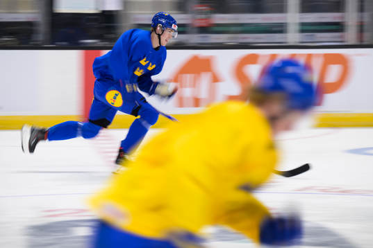 Simon Edvinsson of the Swedish under-20 national ice hockey