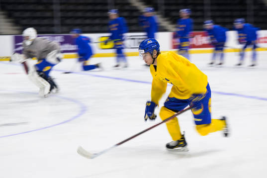 Fabian Lysell of the Swedish under-20 national ice hockey