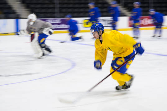 Fabian Lysell of the Swedish under-20 national ice hockey