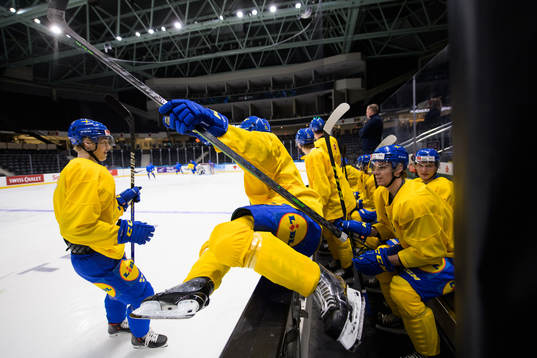 Joel Nyström of the Swedish under-20 national ice hockey