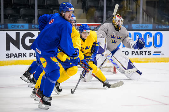 Joel Nyström of the Swedish under-20 national ice hockey