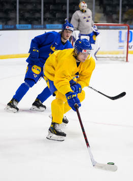 Fabian Lysell of the Swedish under-20 national ice hockey