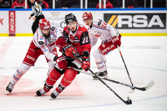 Timrås Per Svensson och Malmö Redhawks Lars Bryggman