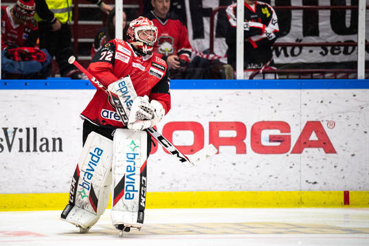 Malmö Redhawks målvakt Daniel Marmenlind deppar