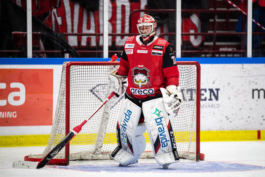 Malmö Redhawks målvakt Daniel Marmenlind deppar