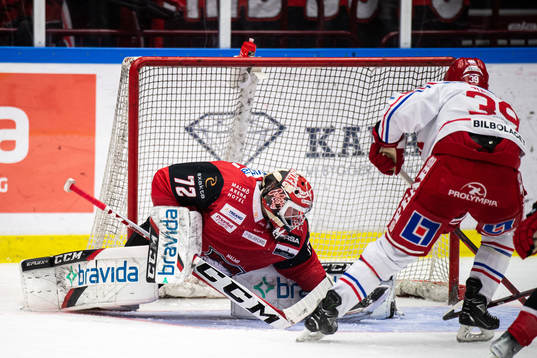 Malmö Redhawks målvakt Daniel Marmenlind och Timrås Ty