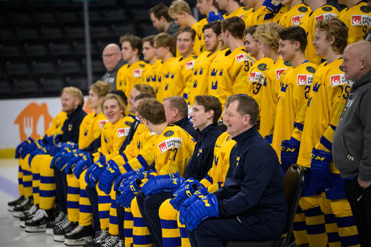 Assistant coach Joel Rönnmark of Sweden at a team photo