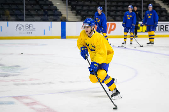 Elliot Ekmark of Sweden at a training session