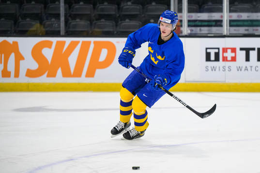 Oskar Olausson of Sweden at a training session