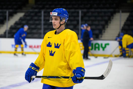 Elias Stenman of Sweden at a training session
