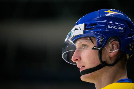 Oskar Magnusson of Sweden at a training session