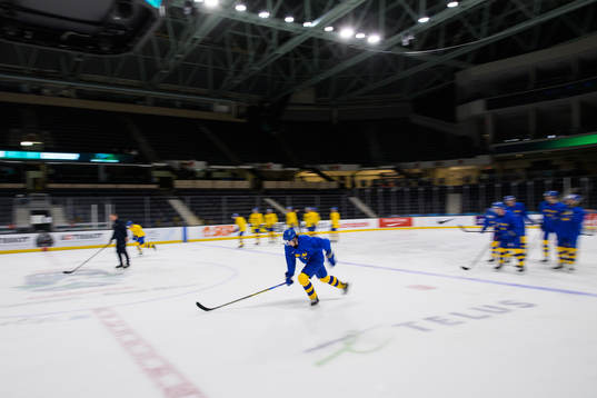 Oskar Olausson of Sweden at a training session