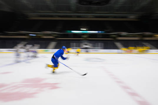 Daniel Torgersson of Sweden at a training session