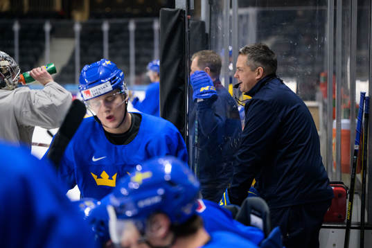 Head coach Tomas Montén of Sweden at a training session