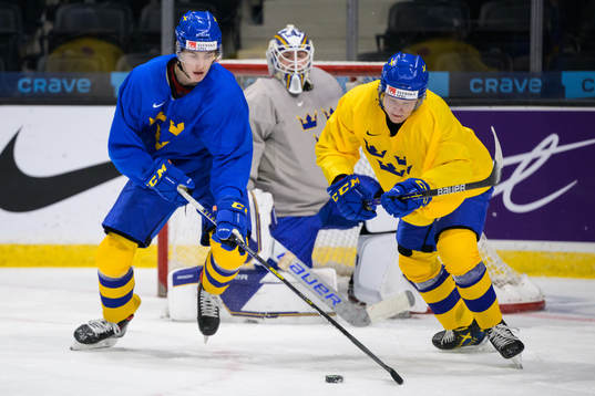 Simon Edvinsson and Åke Stakkestad of Sweden at a training