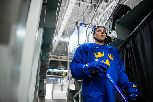 Emil Andrae of Sweden at a training session