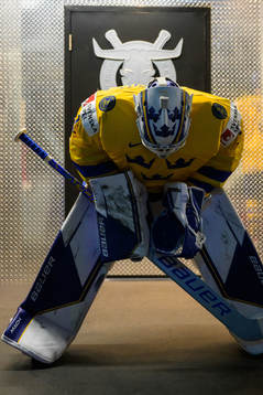 Goaltender Jesper Wallstedt of Sweden