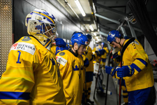 Goaltender Jesper Wallstedt of Sweden