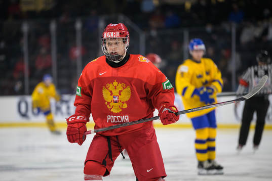 Matvei Michkov of Russia