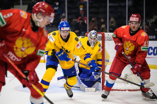 Goaltender Jesper Wallstedt of Sweden