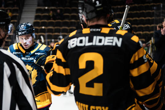 Skellefteås Jayce Hawryluk jublar