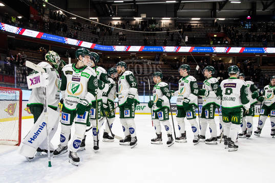 Färjestads spelare jublar