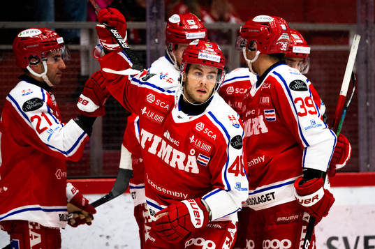 Timrås Pontus Åberg jublar