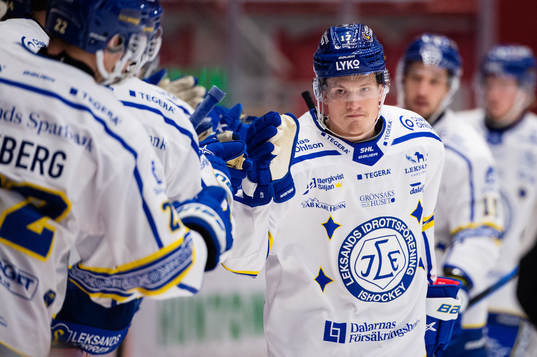 Leksands Erik Hedlund jublar