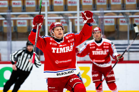 Timrås Filip Westerlund jublar