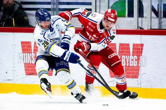 Leksands Justin Glenn Kloos och Timrås Sebastian Hartmann