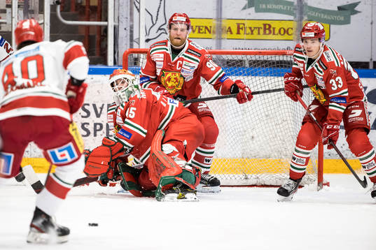 Moras målvakt Andreas Ljunggren och Daniel Ljunggren och