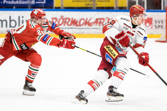 Moras Nils Thomasson och Modos Mikkel Aagaard