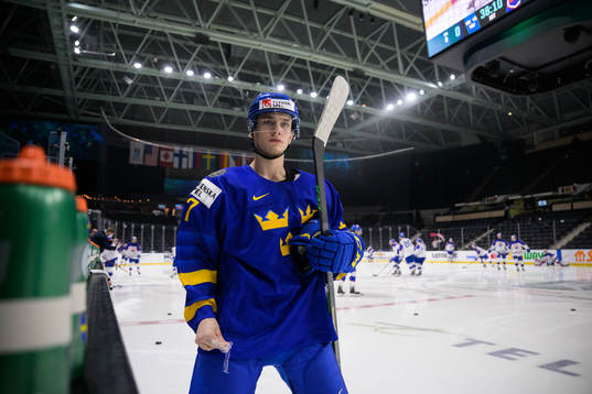 William Eklund of Sweden at warm-up