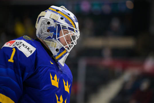 Goaltender Jesper Wallstedt of Sweden