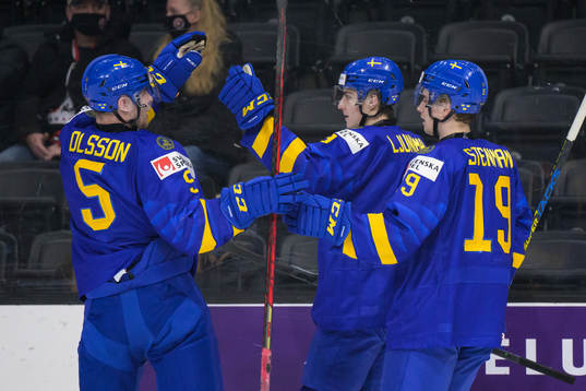 Anton Olsson, Daniel Ljungman and Elias Stenman of Sweden