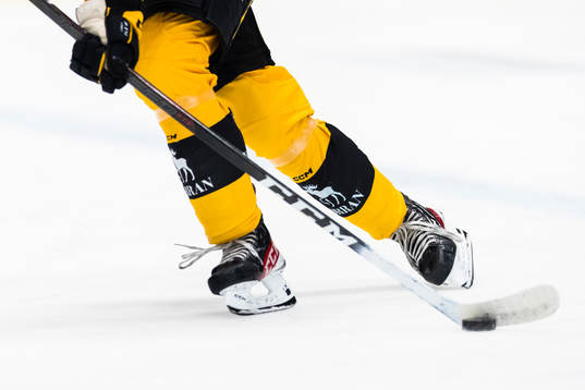 Puck och klubba på Skellefteå spelare