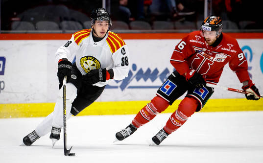 Brynäs Dmytro Timashov och Örebros Robin Kovacs
