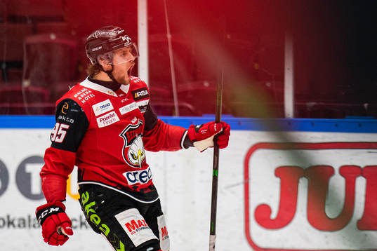 Malmö Redhawks Carl Persson jublar