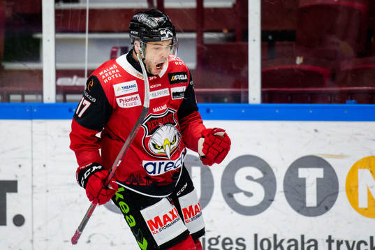 Malmö Redhawks Pathrik Westerholm jublar