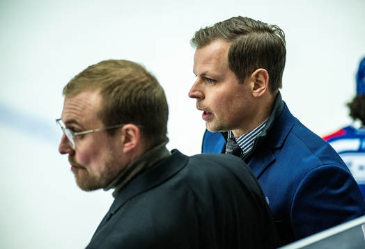 Oskarshamns assisterande tränare Jeff Jakobs och tränare