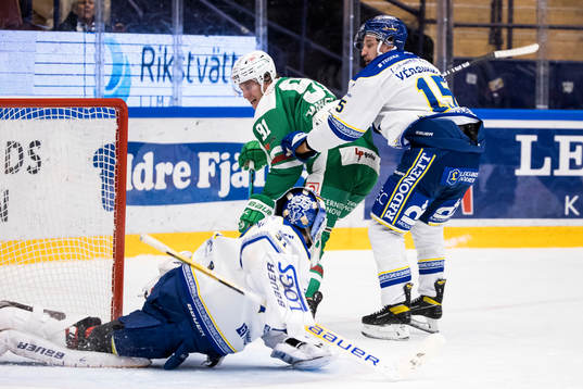 Rögles Adam Tambellini och Leksands Max Veronneau och