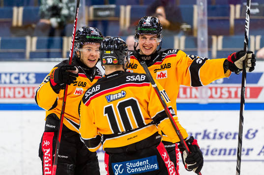 Luleås Radek Muzik jublar med lagkamrater