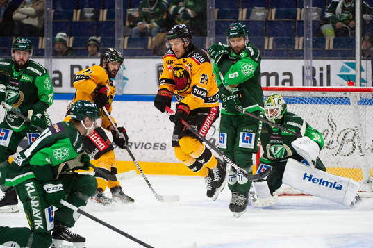 Färjestads Carl Jakobsson, Jesse Virtanen,Mikael