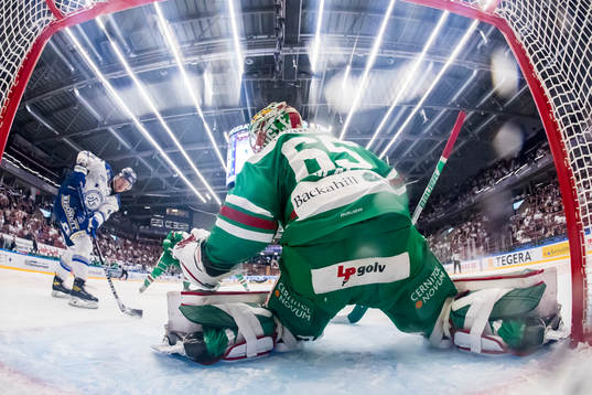 Leksands Carter Ashton och Rögles målvakt Christoffer