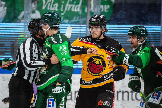 Färjestads Joakim Nygård och Joakim Nygård med Luleås