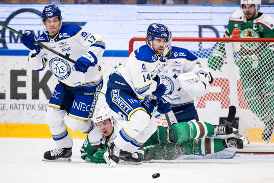 Leksands Linus Andersson och Leksands Oskar Lang och